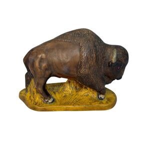 Vintage Duncan Enterprises 1978 Buffalo Bisen Ceramic Figurine Statue